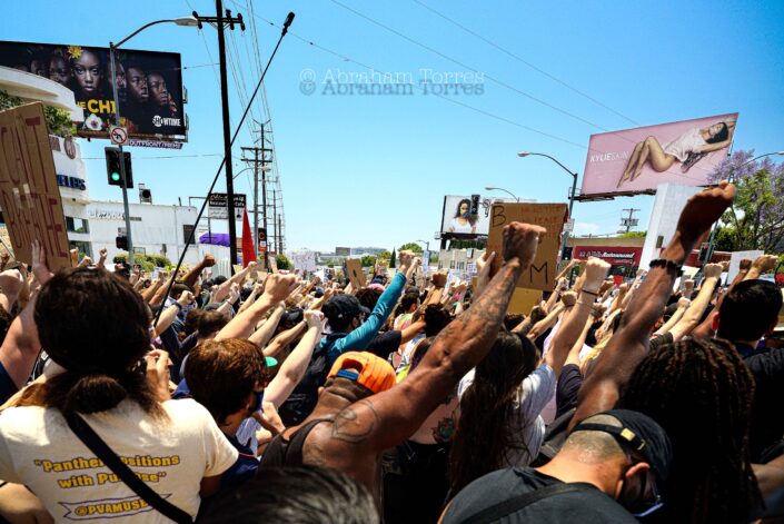 West Hollywood (raised fist) (LA 2020 Protest) (Corner of La Cienega Blvd & Santa Monica Blvd)