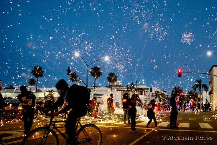 (M80) (Fireworks) (Corner of Rodeo Drive & Santa Monica Blvd) (LA 2020 Protest) (Year 2020 Los Angeles) (City of Beverly Hills) (cop)