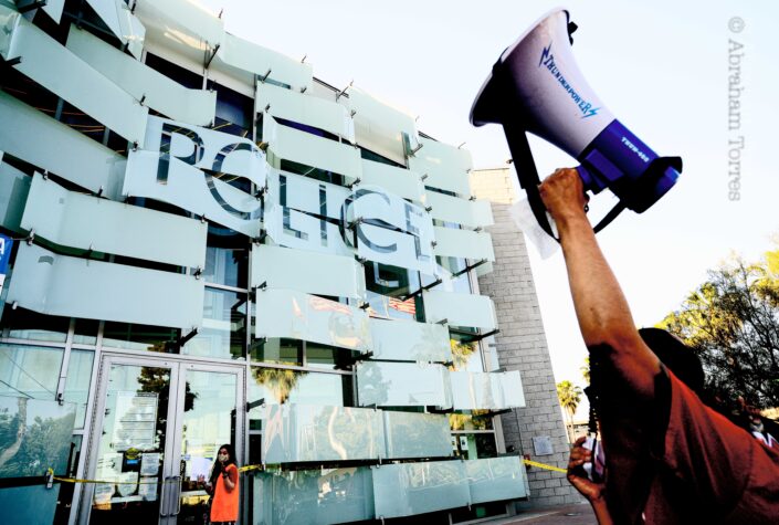 (East Los Angeles Hollenbeck Police Station) (LA 2020 Protest) (Year 2020 Los Angeles) (LAPD) (police brutality protest)