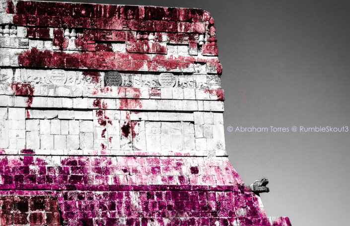 El Templo de Jaguar Soñando Creación en Chichén Itzá (México Fine Art Collection) (UNESCO World Heritage Site) Yucatán Peninsula (colored)