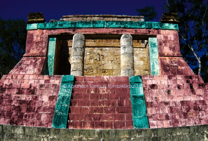 Palacio Norte de los Nobles @ The Great Ball Court of Chichén Itzá México Fine Art Collection (UNESCO World Heritage Site) Yucatán Peninsula (colored)