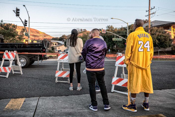 (Kobe's Helicopter Crash Site) (Mourning the Death of Kobe & Gianna Byrant) Year 2020 Los Angeles (Lakers fans) (Las Virgenes Rd Calabasas)